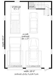 Plan 68466vr 4 Car Tandem Garage With Man Cave Above Garage Plans With Loft Garage Floor Plans Tandem Garage