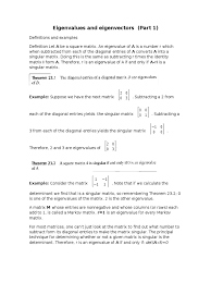 2 Eigenvalues And Eigenvectors Part 1 Eigenvalues And Eigenvectors Matrix Mathematics
