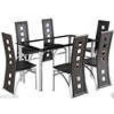 Browse side and arm chairs in a full range of beautiful leather shades, including sienna brown, gray, red, white, black, chocolate brown. Dining Room Table Set And 6 Faux Leather Chairs Dining Chairs Furniture New Dreams Outdoors