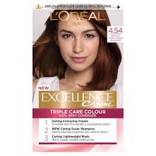 Loreal Paris Excellence 4 54 Natural Dark Copper Mahogany Hair Dye Mahogany Hair Loreal Dyed Hair