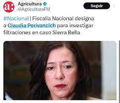 Qué sorpresa. La encargada de investigar las filtraciones desde Fiscalía es  Claudia Perivancich. ¿Les suena? Sí, la misma que apareció en los chats de  Hermosilla, y la misma que pidió el sobreseimiento