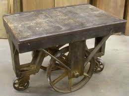 Antique Industrial Factory Lumber Railroad Cart Coffee Table Nutting Lineberry Vintage Industrial Furniture Furniture Industrial Furniture