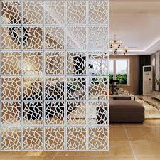Plastic Divider Screen White Hollow Floral Wall Hanging Screens Room Partition Hanging Room Dividers Living Room Divider Room Divider