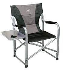 outbound deluxe directors chair with side table black medium outbound equipment http www amazon com dp b00 black side table directors chair camping chairs
