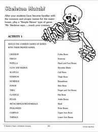 Skeleton Match Word Matching Page Skeletal System Worksheet Human Body Worksheets Kindergarten Worksheets