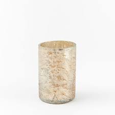 New large glass hurricane candle holder ~ light brown textured glass 15 tall. Distressed Mercury Glass Candle Holders Vases