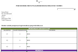 Proses yang berterusan dalam sesi pdp bagi mendapatkan maklumat tentang perkembangan, kemajuan dan penguasaan murid terhadap. Koleksi Template Pentaksiran Bilik Darjah Tahun 5 Semakan 2017 My Pendidik