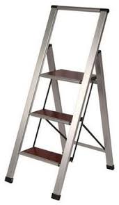 Wood Aluminum Step Stool Ladder 3 Steps Modern Ladders And Step Stools Kitchen Step Ladder Step Stool Ladder