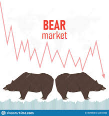 Bear Market Bear And Red Arrow The Chart And The Indicator