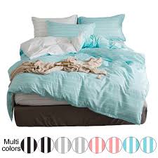The colors to pair with mint: Mint Green Pink Grey Striped Bedding Set Home Living Bed Flat Sheet And Pillow Cases And Duvet Cover Set 4pcs Comferter Cover Set Twin Full Queen King Size Wish