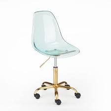 Mainstays Acrylic Rolling Office Chair Yucca Walmart Com Modern Desk Chair Girls Desk Chair Desk Chair