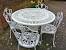 White Wrought Iron Table And Chairs