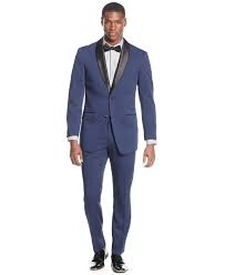 Perry Ellis Navy Solid Slim Fit Tuxedo Suits Suit Separates Men Macy S Slim Fit Tuxedo Tuxedo Suit Classy Men