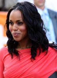 Kerry Washington Middle Lenght Body Wave Center Parting Lace Front Human Hair Wigs 14 Inches Wig Hairstyles Human Hair Wigs Curly Hair Styles