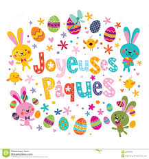 Pâques est une fête catholique très populaire en france. Joyeuses Paques Frohliche Ostern In Der Franzosischen Grusskarte Vektor Abbildung Illustration Von Darstellung Schablone 53493595