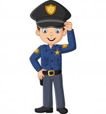 Premium Vector | Cartoon smiling policeman waving hand