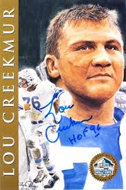 Lou Creekmur Detroit Lions Signed Hall of Fame Signature Series Card  Inscribed "HOF 96" (PSA)- Free Shipping