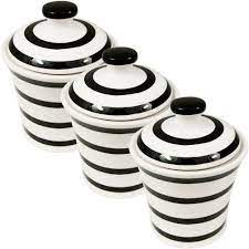 Country heart coffee storage jar. Set Of 3 Cream Black Stripe Tea Coffee Sugar Canister Food Storage Jars Pots Tea Coffee Sugar Canisters Tea Coffee Sugar Jars Sugar Canister