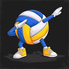 Hand drawn funny dabbing volleyball ball with hands and legs doing dab dance  gesture pose isolated | Premium Vector