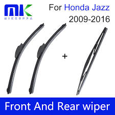 Us 14 99 25 Off Front And Rear Wiper Blades For Honda Jazz 2009 2010 2011 2012 2013 2014 2015 2016 Windscreen Windshield Wipers Car Accessories In
