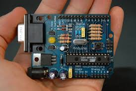 This communication happens via the arduino board's serial or usb connection and on digital pins 0 (rx) and 1 (tx). Arduino Boards