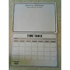 Time Table Lembaran Whiteboard Double Side Papan Tulis Gulung Shopee Indonesia