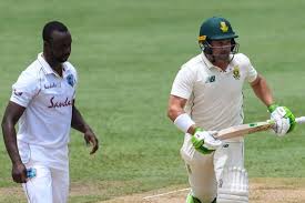 Dean elgar of south africa celebrates his half century during day 1. Wi Vs Sa 2nd Test Day 3 West Indies Face An Uphill Task Need 309 Runs To Win Highlights