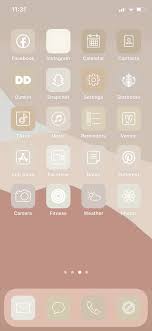 Shades Of Beige 24 App Pack Aesthetic Iphone Ios14 App Etsy In 2021 App Icon Printable Calendar Printable Calendar Template
