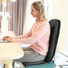 Naipo Massage Seat Cushion Shiatsu Back Massager With Heat Deep Kneading Rolling And Vibrating Massage Full Back For Home Massage Chair Massage Seat Cushions