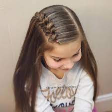 No School Today As We Are Having A Snow Storm Check Out Our Stories To See Today We Decided On An Easy Half Hair Styles Girl Hair Dos Little Girl Hairstyles