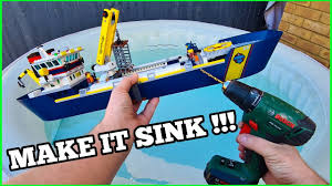 lego boat sinking *realistic* youtube
