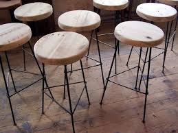Wood Bar Stools Counter Height Stool Metal Legs Stool Etsy Banqueta Madeira Carrinho De Madeira Banqueta Industrial