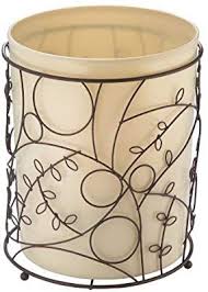 The trash can comes with inner bag ring which is unique and concealed making it attractive and sleek. Amazon Com Interdesign Twigz Wastebasket Trash Can Vanilla Bronze Home Kitchen Waste Basket Interdesign Garbage Can