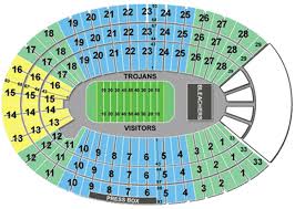 scientific usc football seating chart los angeles coliseum