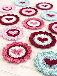Simply creative crochet & more. Crochet Heart Coasters Valentines Crochet Crochet Coaster Pattern Crochet Coasters