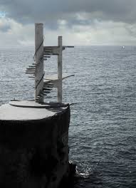 The main pool has two one meter diving boards and a three meter high dive. Abandoned Diving Platform Nice France Water Architecture Diving Board Diving Boards