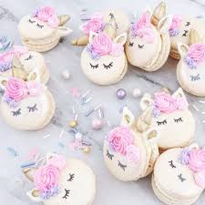 Unicorn French Macarons Creme Maison Bakery Macarons Unicorn Desserts Unicorn Macarons