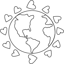 Black And White Love The Earth Clip Art Black And White Love The Earth Image Earth Day Activities Love The Earth Earth Day