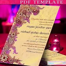 Invitation Template Indian Wedding Cards For Bollywood Party In Gold M Hindu Wedding Invitations Indian Wedding Invitations Diy Printable Wedding Invitations