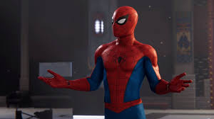 Peter briefly wears the suit at the start of the game, before it gets swapped out for the advanced suit. Pin Em Spider Man