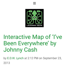 Interactive Map Of Everywhere Johnny Cash Has Been Interactive Map Johnny Cash Interactive
