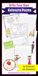 Calavera Poetry Writing Activity Poetry Writing Activities Writing Activities Writing Poetry