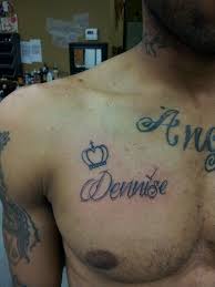 Girlfriends Name On Boyfriends Chest Tattoos By Shabazz Pt 2 Pin Braccio