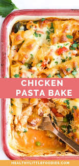 Chicken Pasta Bake Healthy Little Foodies Recipe In 2020 Chicken Pasta Bake Family Meals Stuffed Peppers