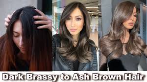 Color your hair with a deep blackish brown hair dye so that it almost looks black and achieves the professional style you are looking for. Perfect Ash Brown For Dark Hair Youtube