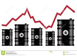 Vector Crude Oil Price Financial Chart Stock Vector