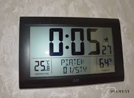 Zegar cyfrowy z wyświetlaczem i alarmem, sterowany radiem czarny JVD  RB9075.1 - www.zegarki-diament.pl
