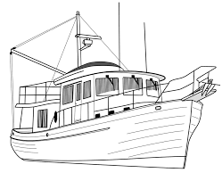 On the pages of the section, there is a swimmer of a small size. Luxury Trawler Yacht Coloring Page Free Printable Coloring Pages For Kids