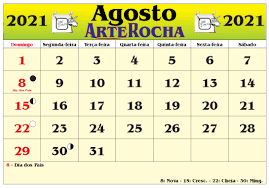 Calendario dei 18 film in uscita a agosto 2021 al cinema. Arterocha Calendario Mes De Agosto 2021