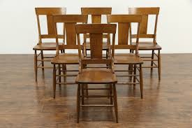 Set Of 6 Craftsman Quarter Sawn Oak Antique Dining Chairs Richardson 33410 In 2020 Dining Chairs Antique Dining Chairs Craftsman Dining Chairs